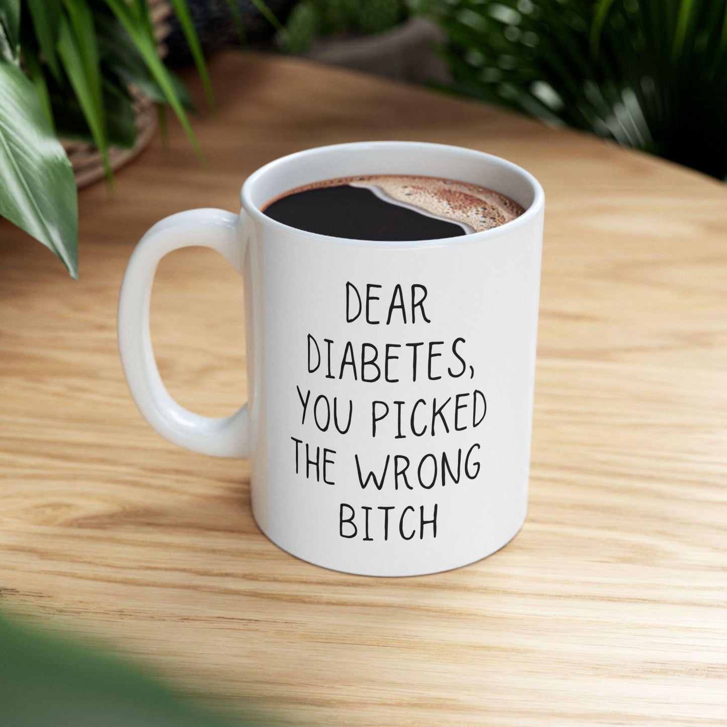 Diabetes Mug | Funny Coffee Gift for Diabetics | Type 1 Awareness | Diabadass Insulin Cup | Perfect Diaversary Present