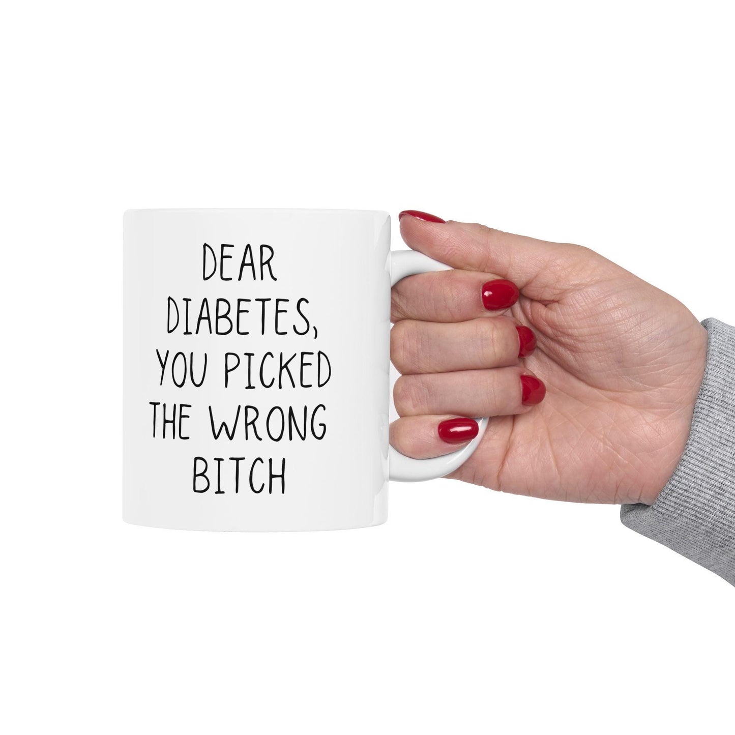 Diabetes Mug | Funny Coffee Gift for Diabetics | Type 1 Awareness | Diabadass Insulin Cup | Perfect Diaversary Present