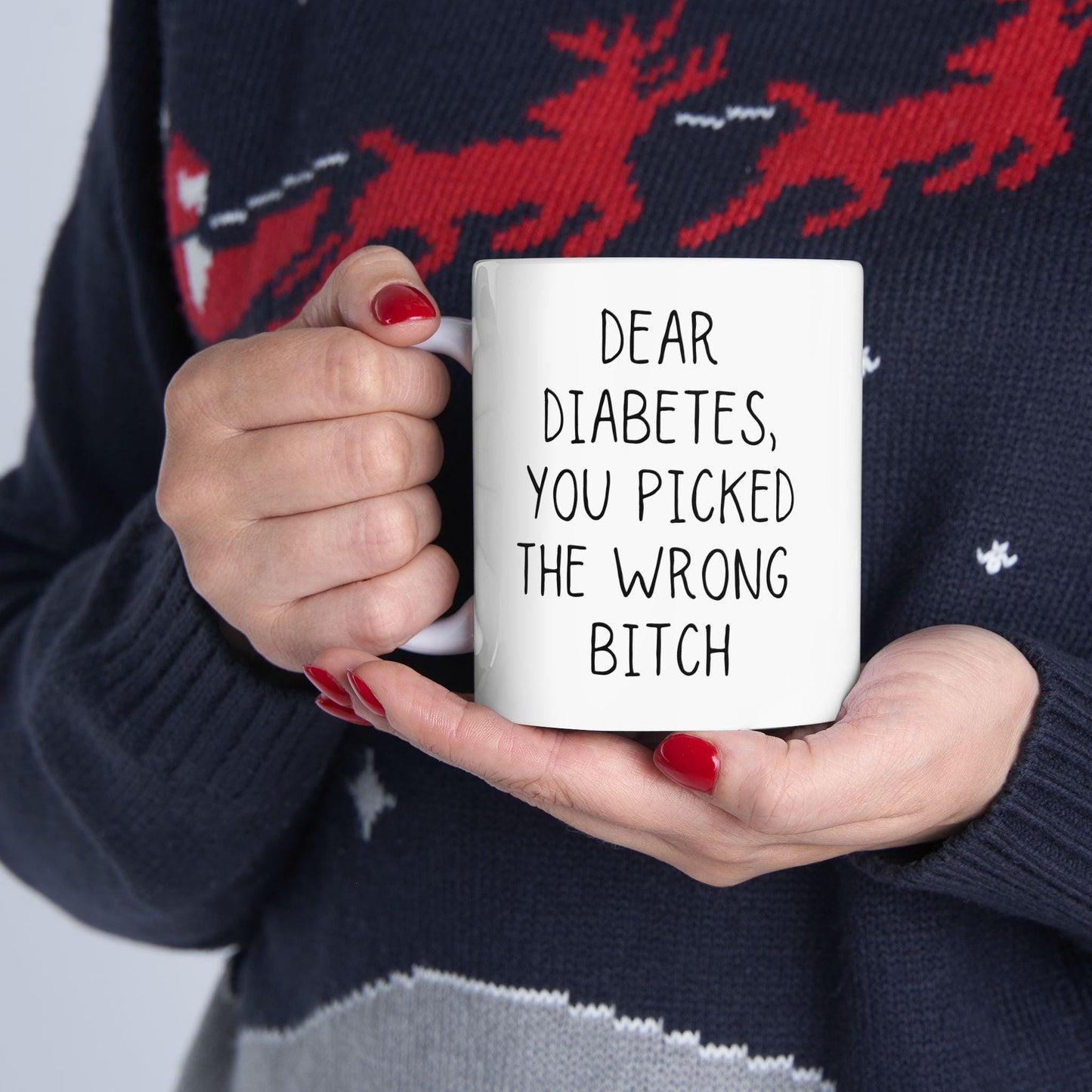 Diabetes Mug | Funny Coffee Gift for Diabetics | Type 1 Awareness | Diabadass Insulin Cup | Perfect Diaversary Present