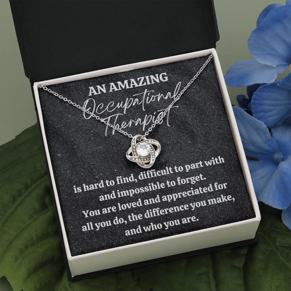 Occupational Therapist Gift, Appreciation Gift For A Occupational Therapist, Love Knot Necklace, Personalized Occupational Therapist Gift, Jewelry