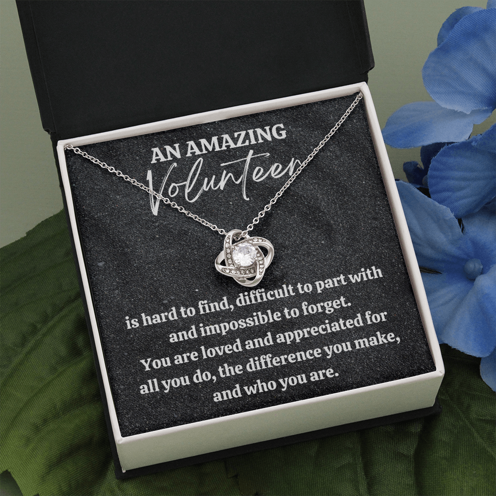 Volunteer Gift, Appreciation Gift For A Volunteer, Love Knot Necklace, Personalized Volunteer Gift, Jewelry