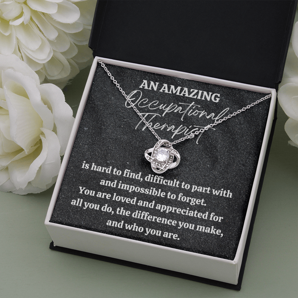 Occupational Therapist Gift, Appreciation Gift For A Occupational Therapist, Love Knot Necklace, Personalized Occupational Therapist Gift, Jewelry