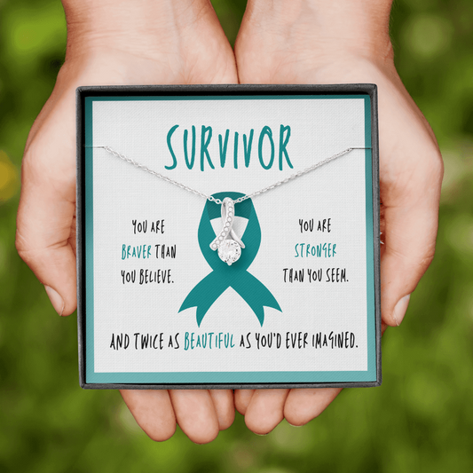 Ovarian Cancer Survivor Necklace Gift