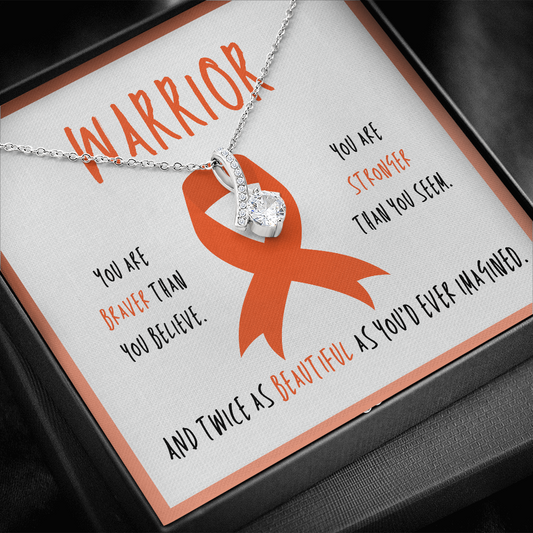 Leukemia Warrior Ribbon Necklace Gift