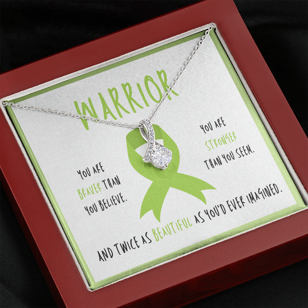 Non-Hodgkin lymphoma Cancer Warrior Ribbon Pendant Necklace Gift