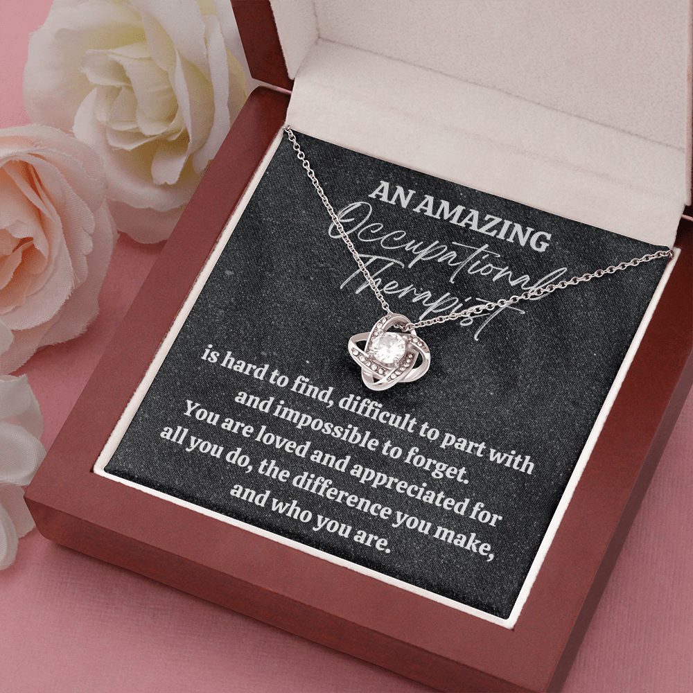 Occupational Therapist Gift, Appreciation Gift For A Occupational Therapist, Love Knot Necklace, Personalized Occupational Therapist Gift, Jewelry