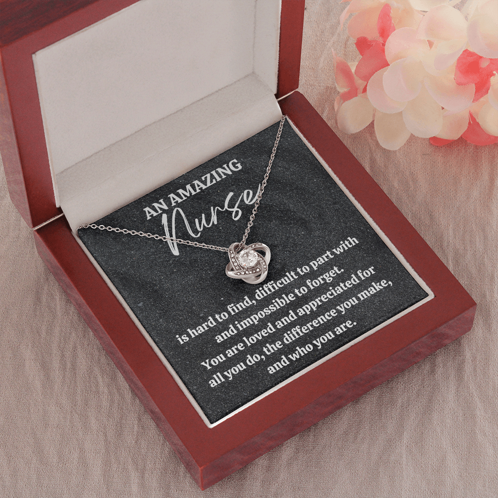 Nurse Gift, Appreciation Gift For A Nurse, Love Knot Necklace, Personalized Nurse Gift, Jewelry