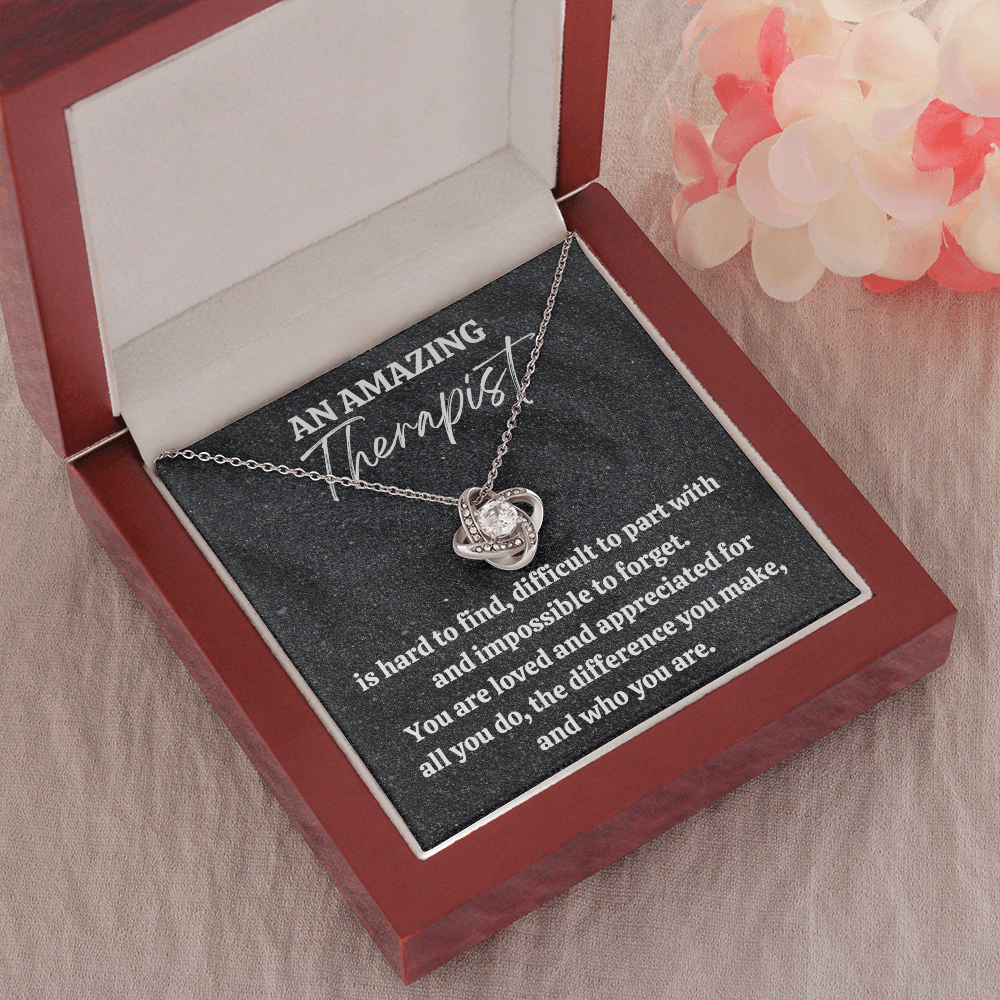 Therapist Gift, Appreciation Gift For A Therapist, Love Knot Necklace, Personalized Therapist Gift, Jewelry