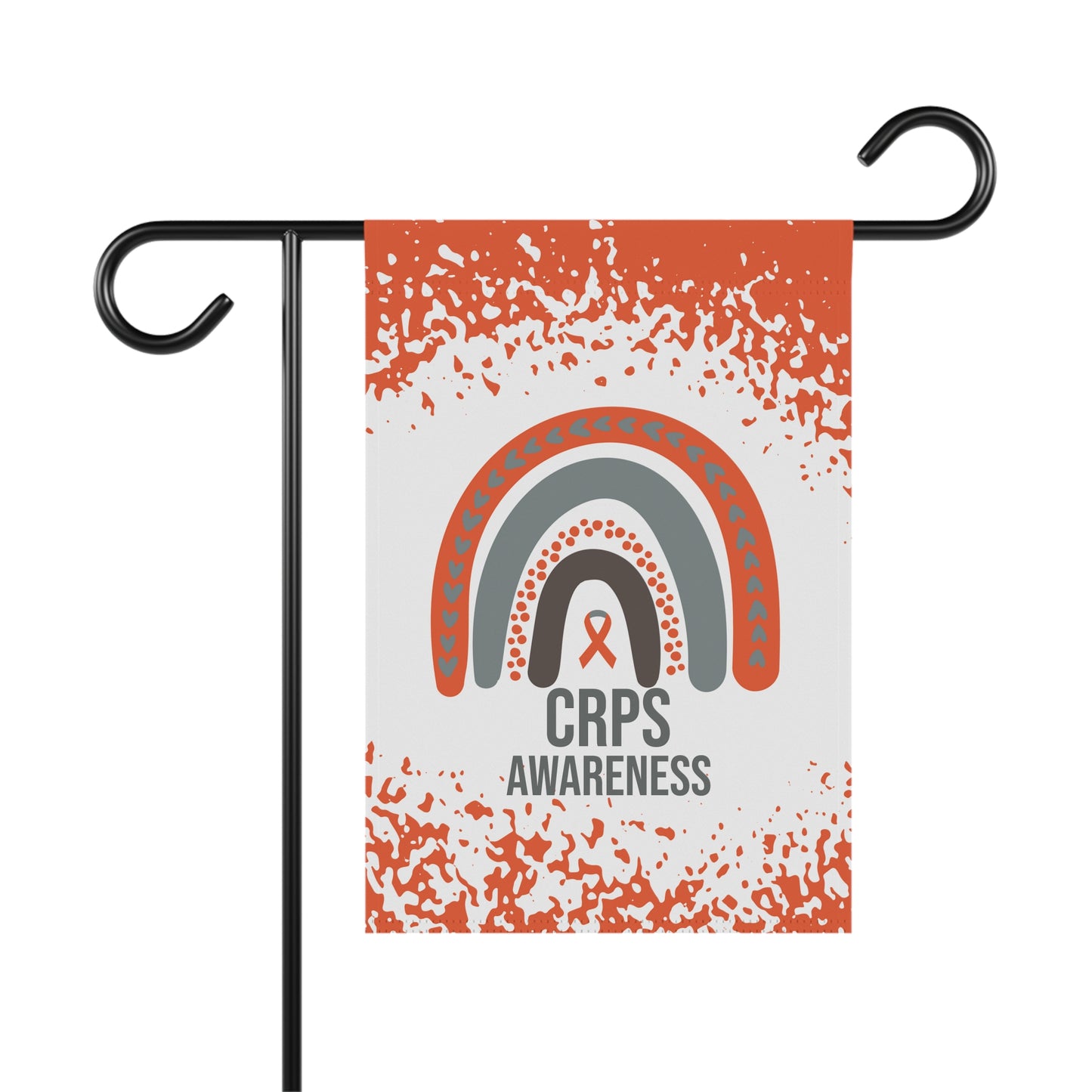 CRPS Awareness Garden Flag | Welcome Sign |  New Home | Decorative House Banner | Orange Awareness Ribbon