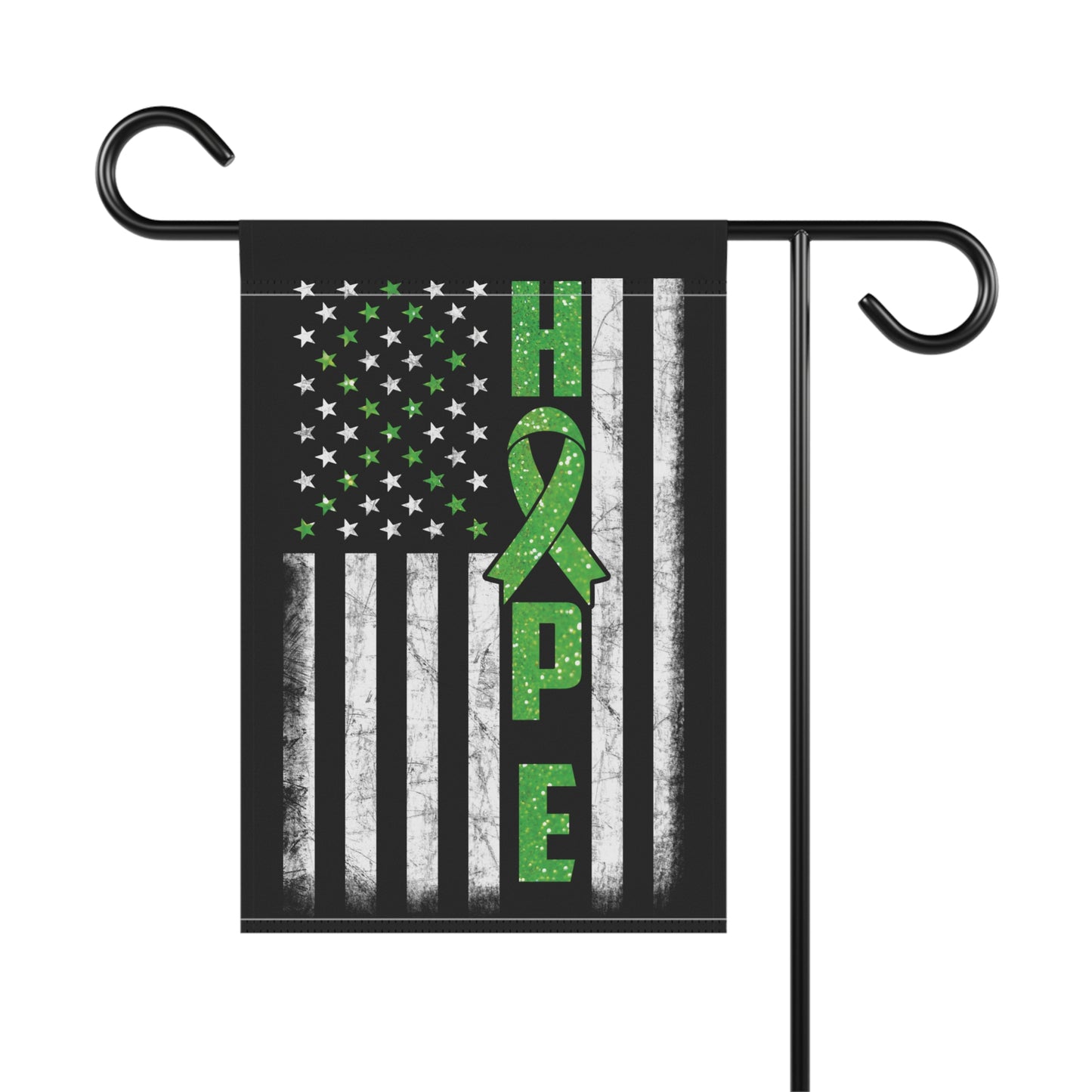 Lime Green Ribbon Awareness Garden Flag Hope American Flag | Welcome Sign | New Home | Decorative House Banner | Spoonie Support