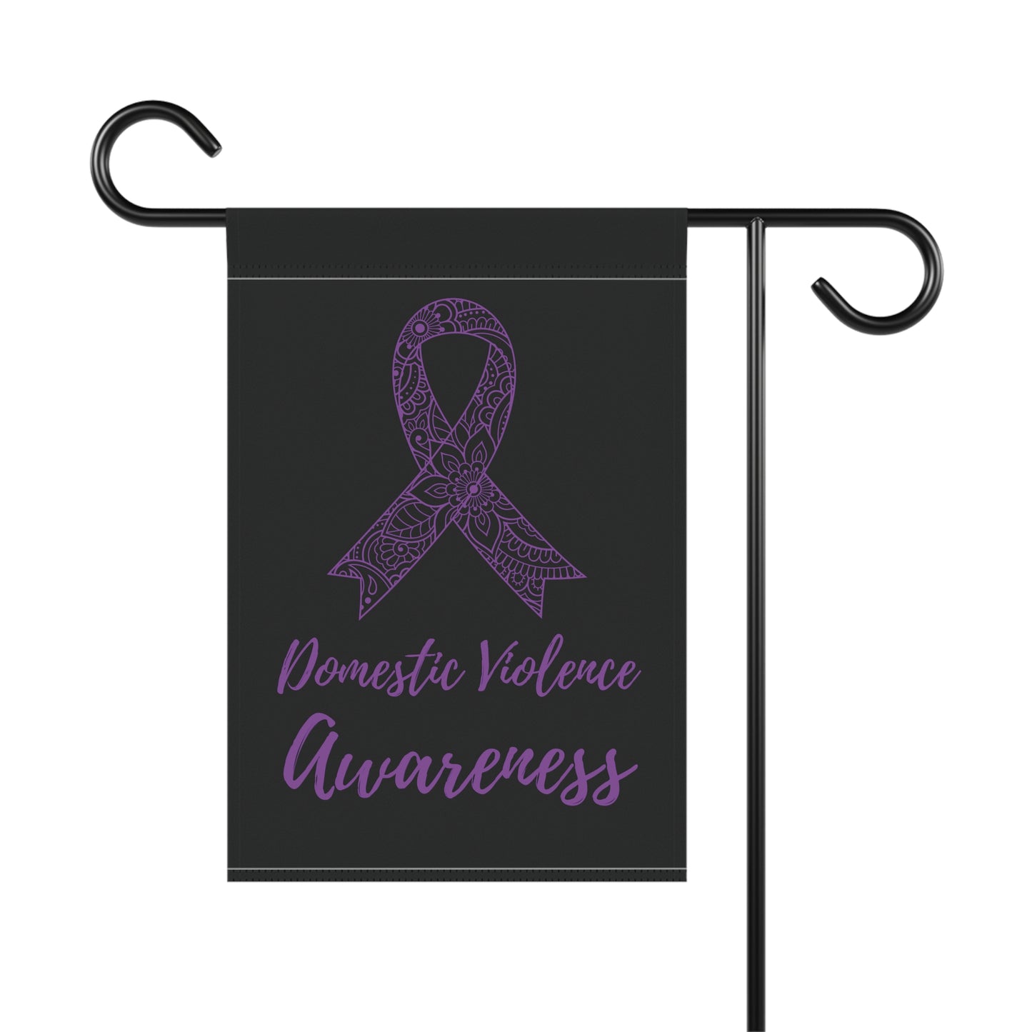 Domestic Violence Awareness Garden Flag | Welcome Sign | New Home | Decorative House Banner | Purple Awareness Ribbon | Support