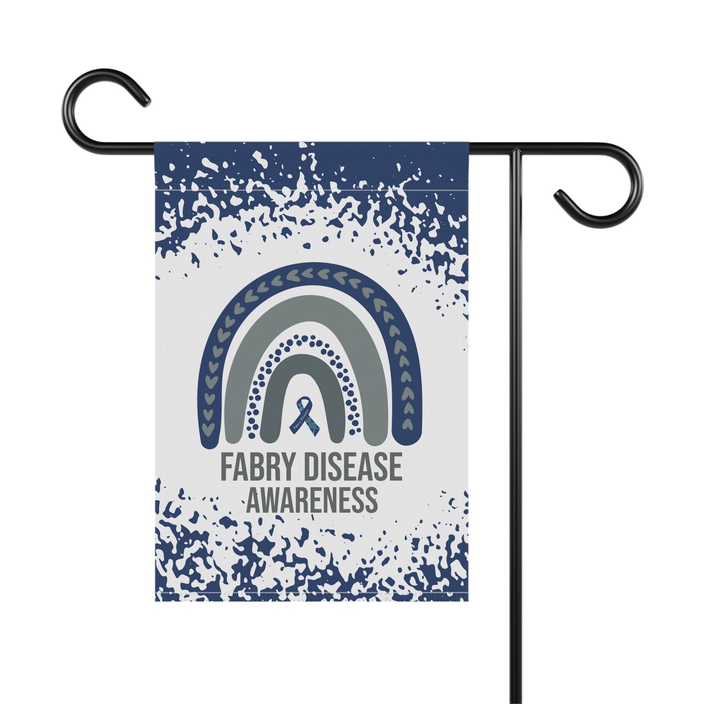 Fabry Disease Awareness Garden Flag | Welcome Sign |  New Home | Decorative House Banner | Blue Awareness Ribbon  | Support
