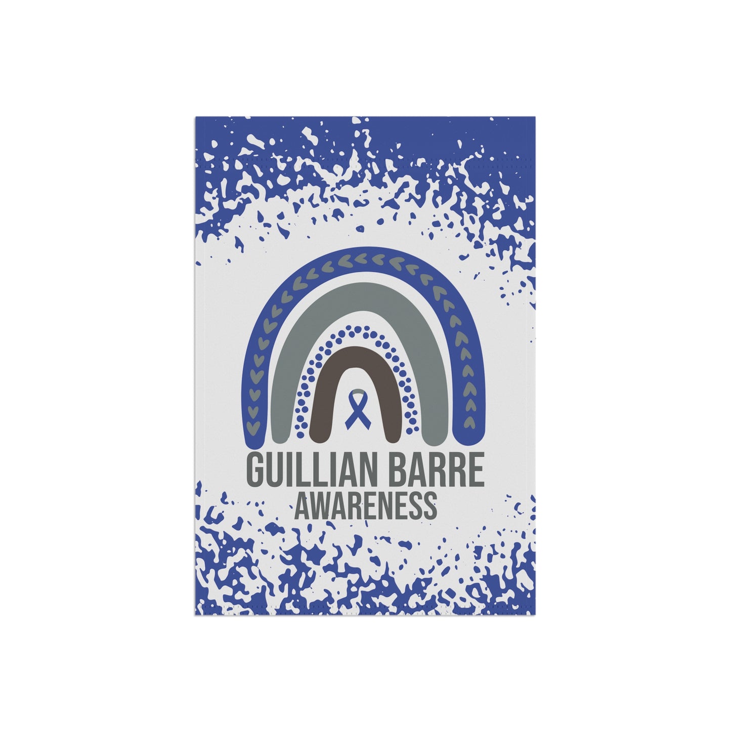 Guillain -Barre Syndrome Awareness Garden Flag | Welcome Sign |  New Home | Decorative House Banner | Blue Awareness Ribbon  | Support