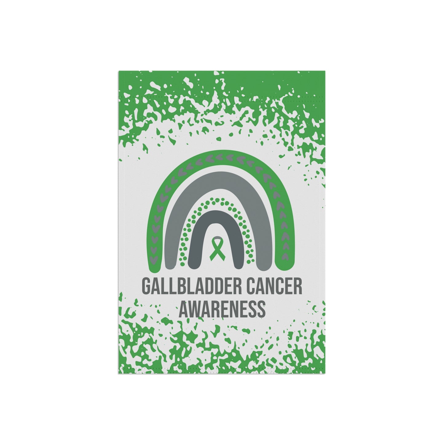 Gallbladder Cancer Awareness Garden Flag | Welcome Sign |  New Home | Decorative House Banner | Green Awareness Ribbon  | Support