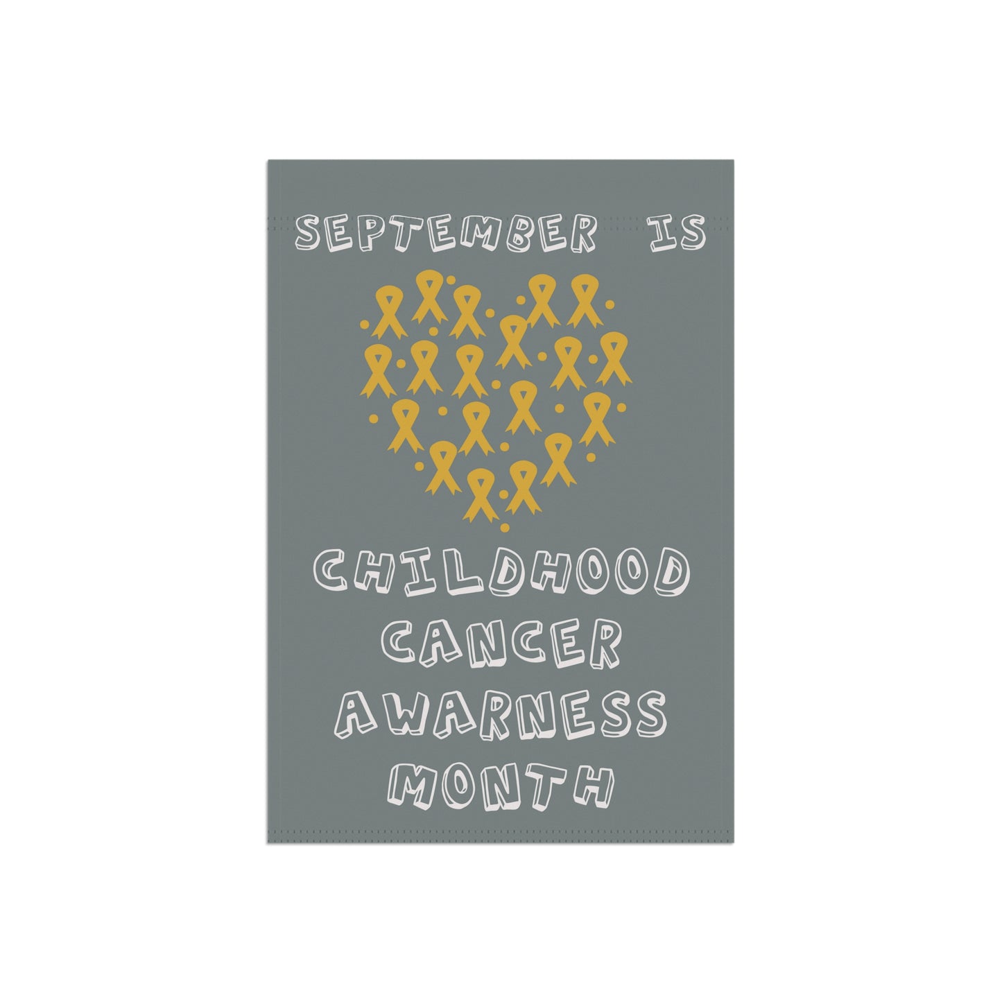 Childhood Cancer Awareness Month Garden Flag | September | Welcome Sign New Home | Decorative House Flag Banner | Gold Ribbon Awareness