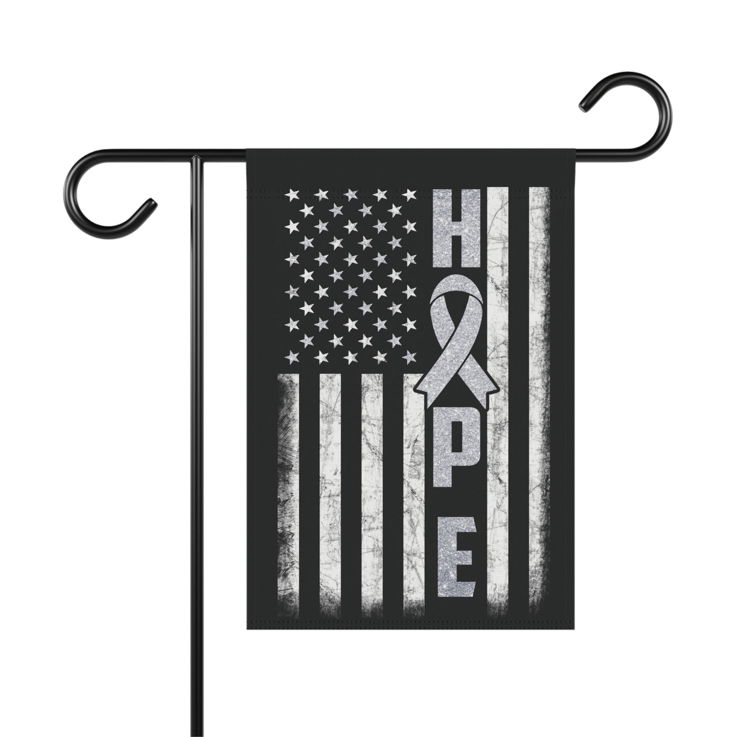 Silver Ribbon Awareness Garden Flag Hope American Flag | Welcome Sign | New Home | Decorative House Banner | Spoonie Support