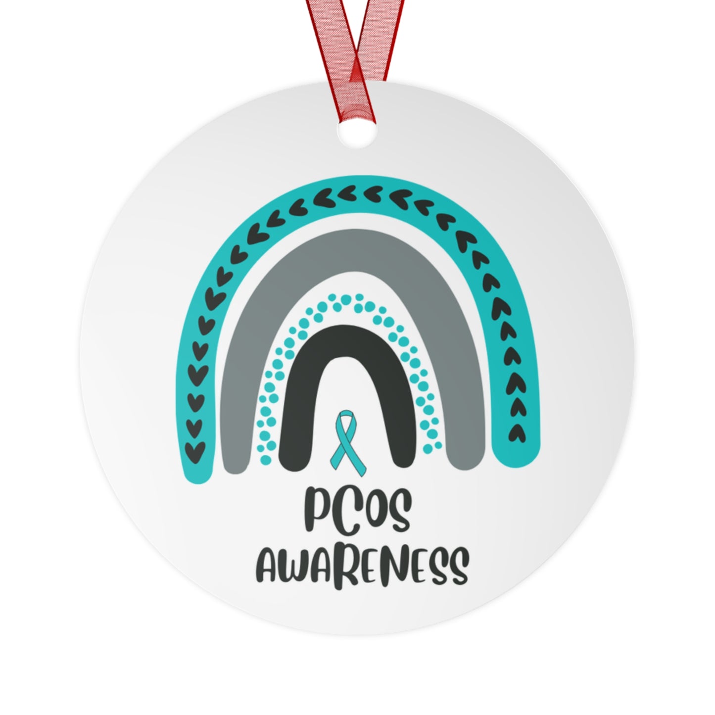 PCOS Awareness Christmas Ornament Stocking Stuffer Christmas Gift, Holiday Home Decor, Wall Hanging, Support for Friend