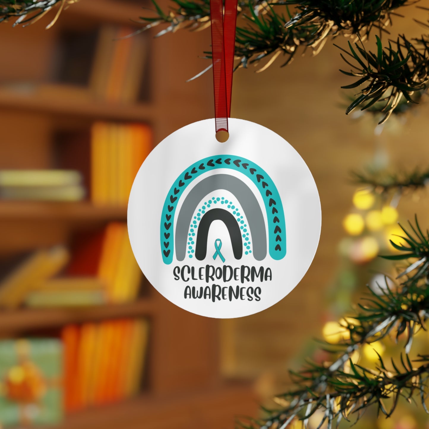 Scleroderma Awareness Christmas Ornament Stocking Stuffer Christmas Gift, Holiday Home Decor, Wall Hanging, Support for Friend