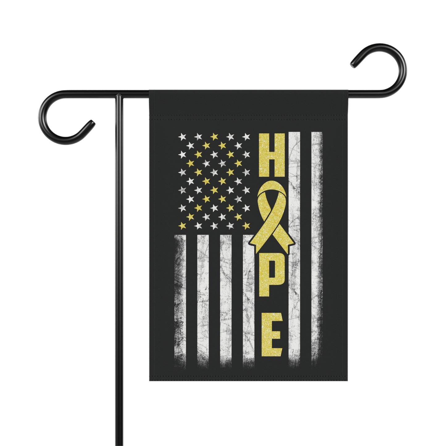 yellow  Ribbon Awareness Garden Flag Hope American Flag | Welcome Sign | New Home | Decorative House Banner | Spoonie Support