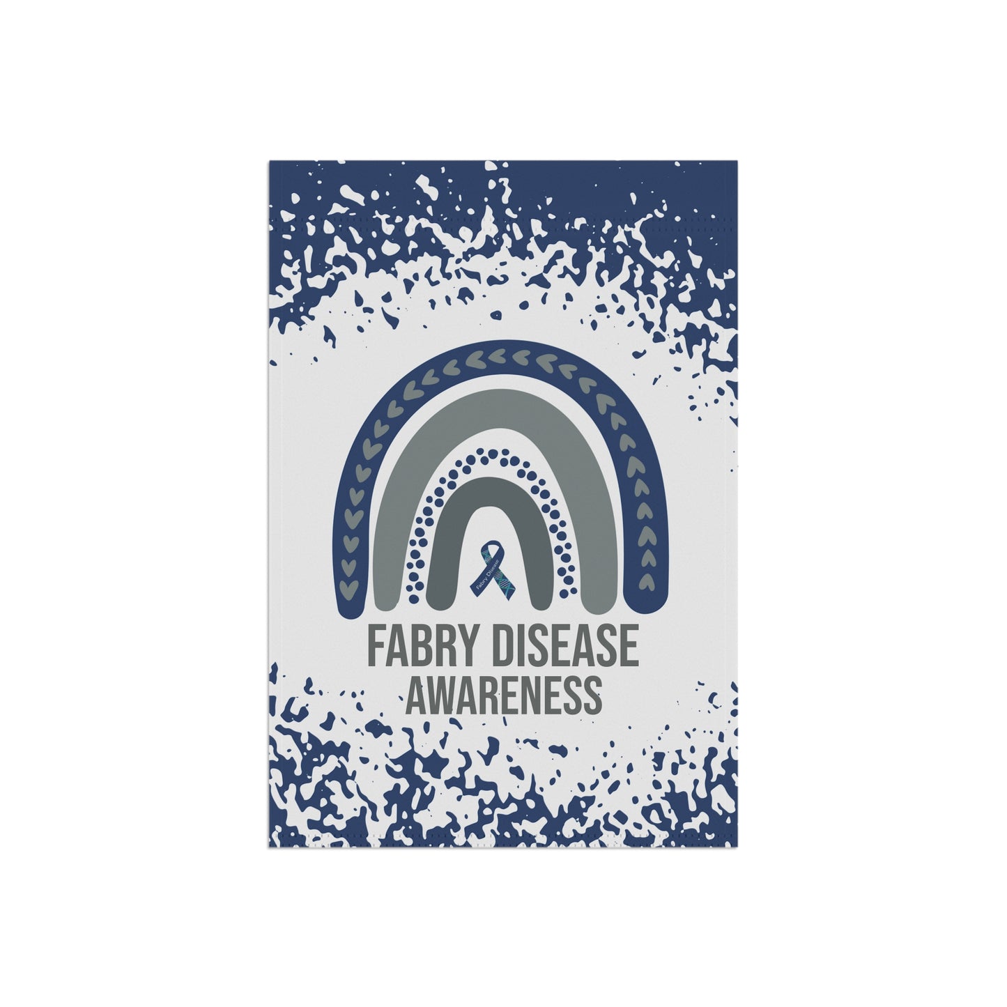 Fabry Disease Awareness Garden Flag | Welcome Sign |  New Home | Decorative House Banner | Blue Awareness Ribbon  | Support