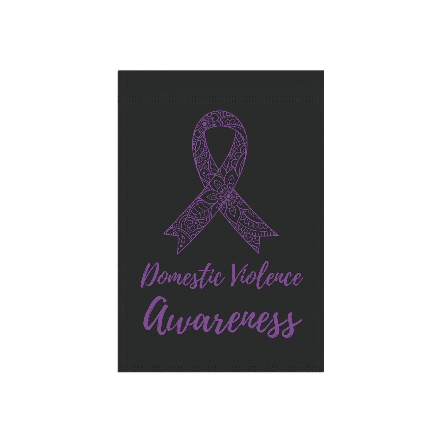 Domestic Violence Awareness Garden Flag | Welcome Sign | New Home | Decorative House Banner | Purple Awareness Ribbon | Support