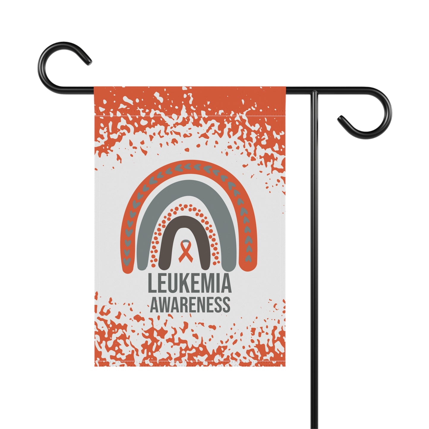 Leukemia Awareness Garden Flag | Welcome Sign |  New Home | Decorative House Banner | Orange Awareness Ribbon  | MS Support