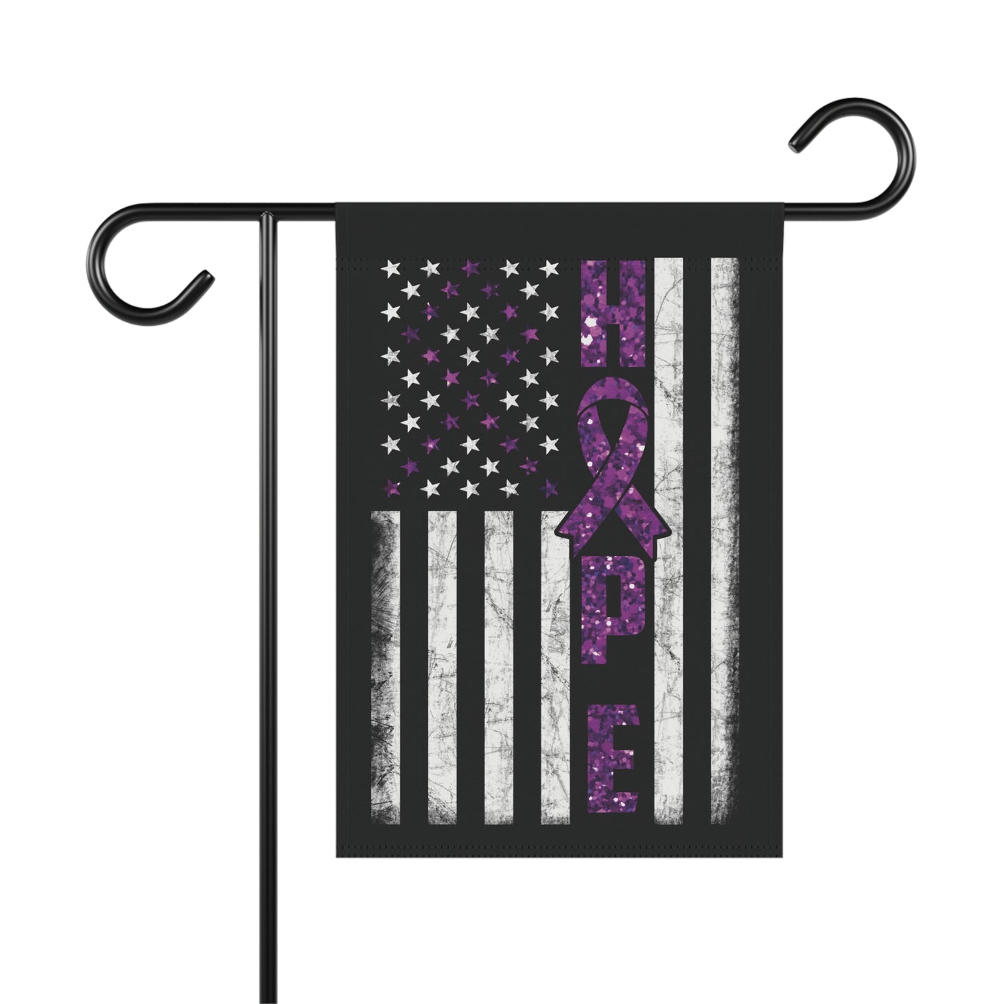 Purple Ribbon Awareness Garden Flag Hope American Flag | Welcome Sign | New Home | Decorative House Banner | Spoonie Support