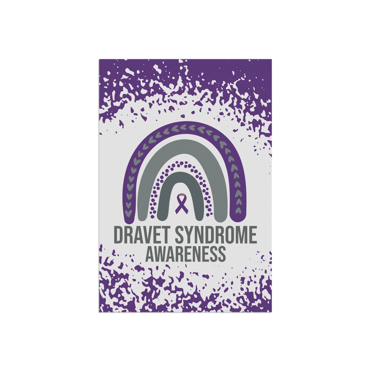 Dravet Syndrome Awareness Garden Flag | Welcome Sign |  New Home | Decorative House Banner | Purple Awareness Ribbon  | Support