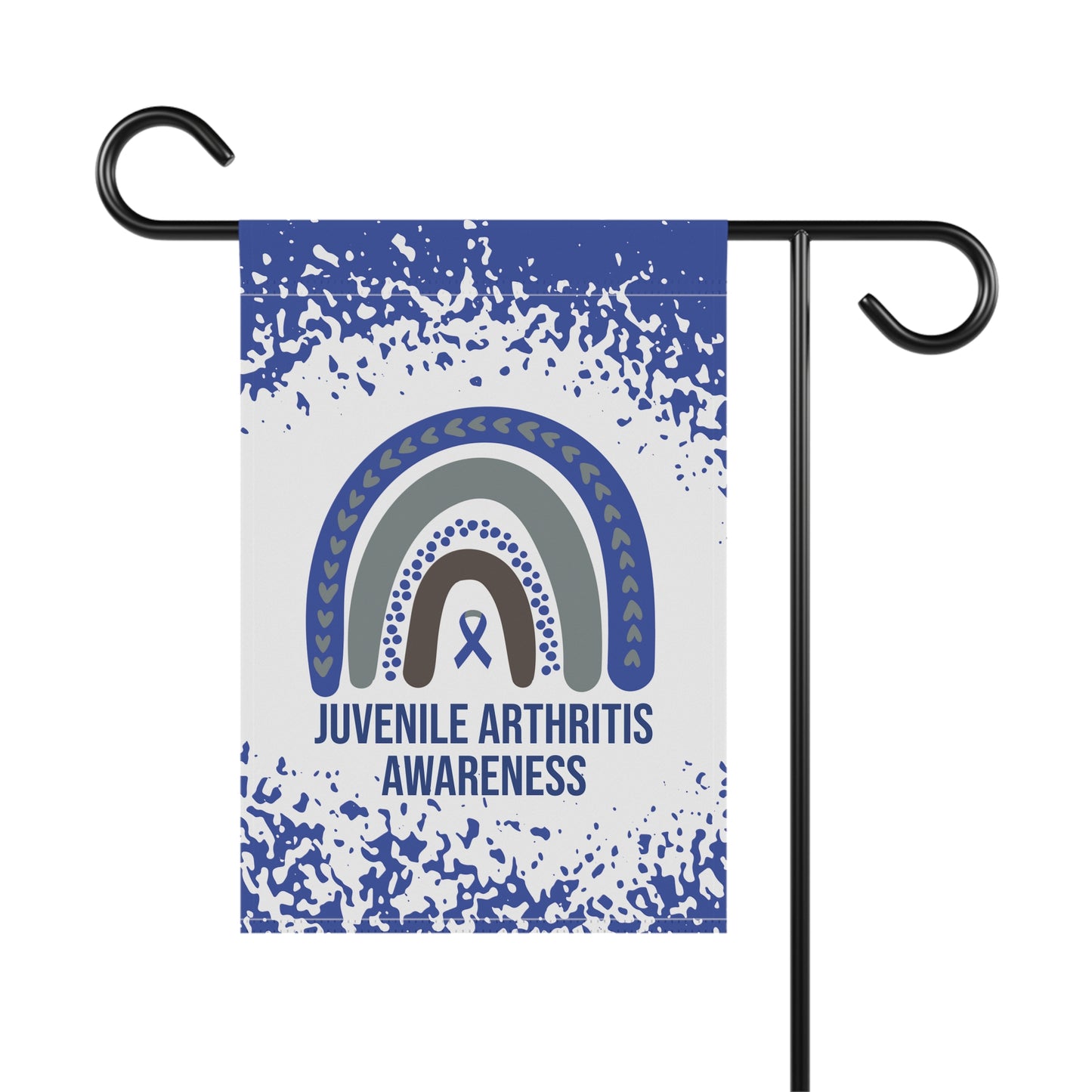 Juvenile Arthritis Awareness Garden Flag | Welcome Sign |  New Home | Decorative House Banner | Blue Awareness Ribbon  | Support
