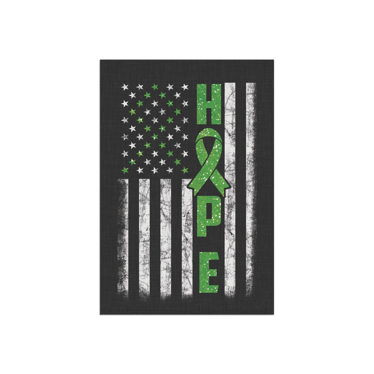 Green Ribbon Awareness Garden Flag Hope American Flag | Welcome Sign | New Home | Decorative House Banner | Spoonie Support