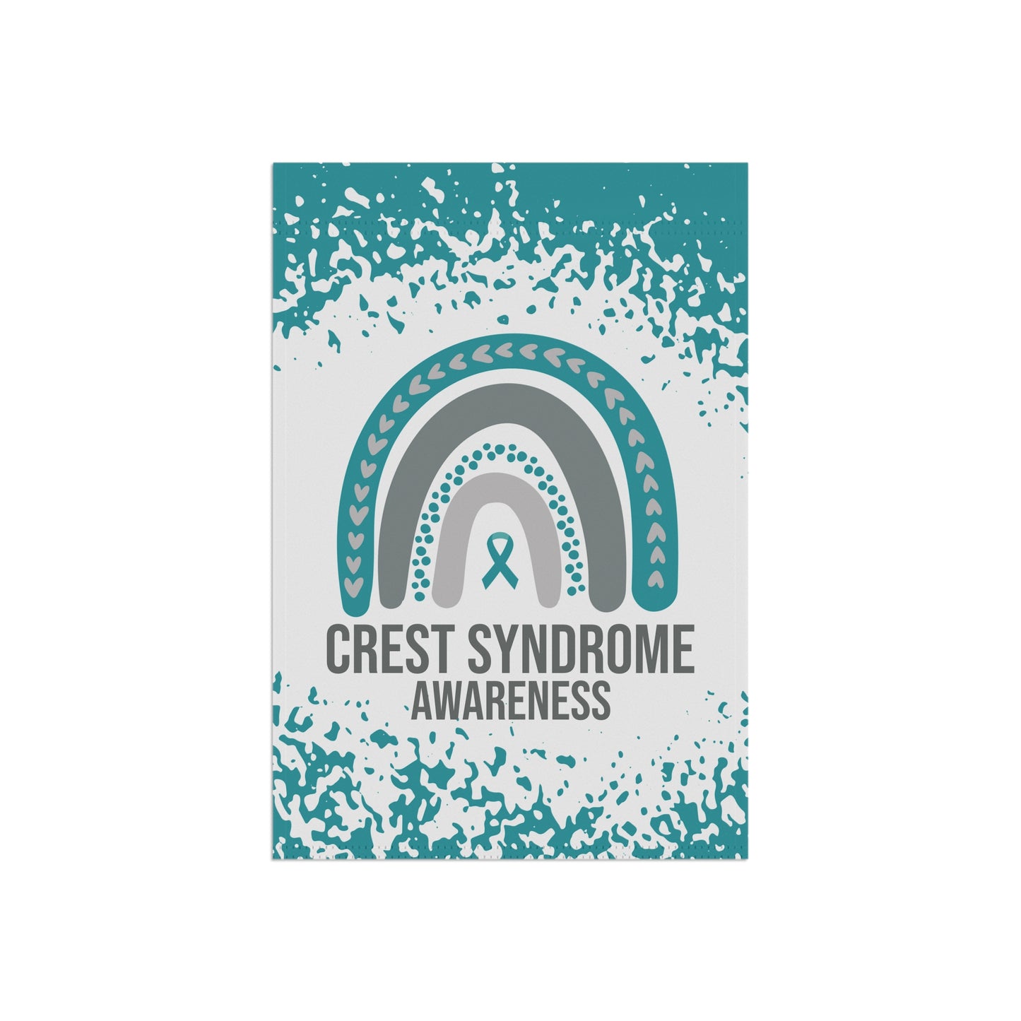 CREST Syndrome Awareness Garden Flag | Welcome Sign |  New Home | Decorative House Banner | Light Blue Awareness Ribbon  | Support