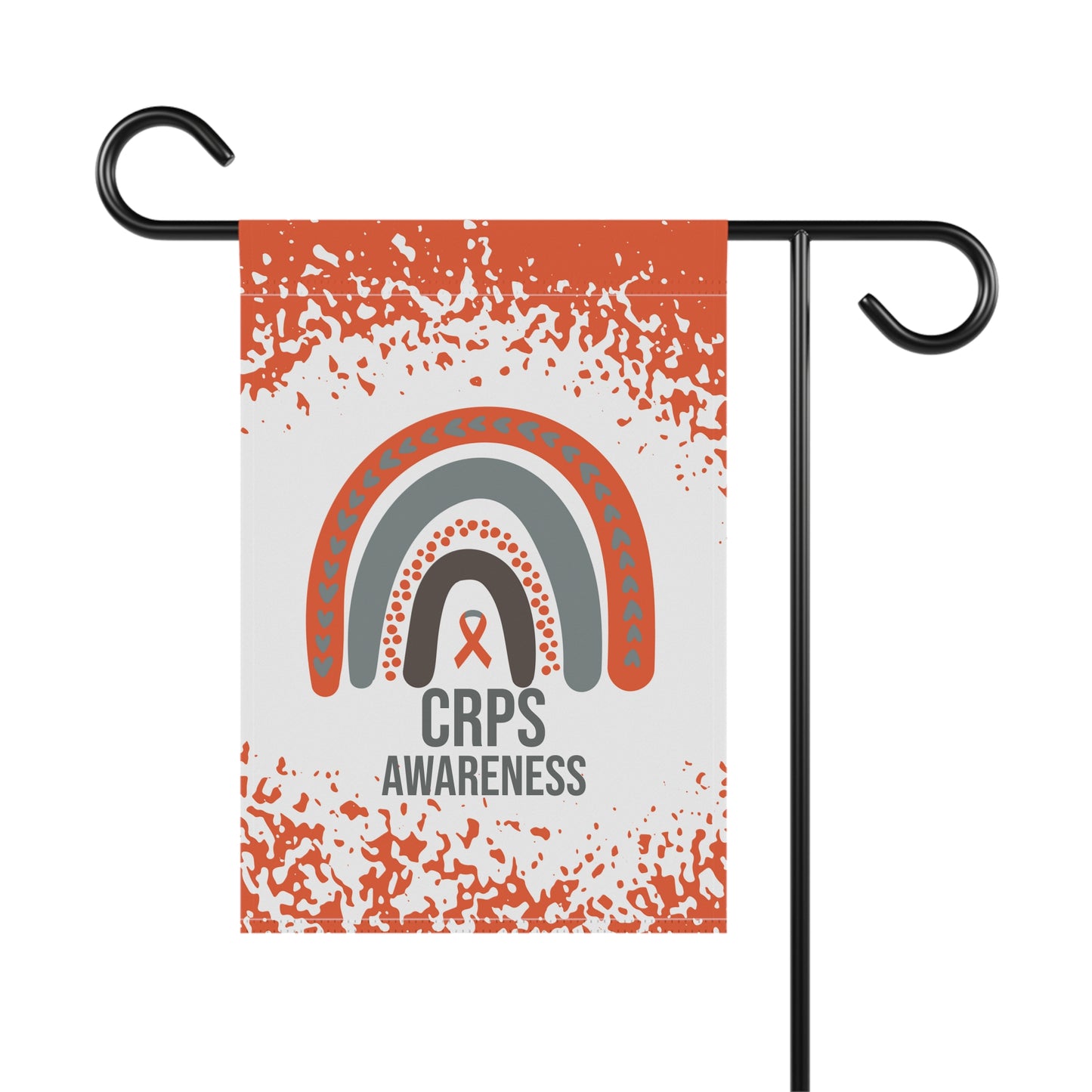 CRPS Awareness Garden Flag | Welcome Sign |  New Home | Decorative House Banner | Orange Awareness Ribbon  | MS Support