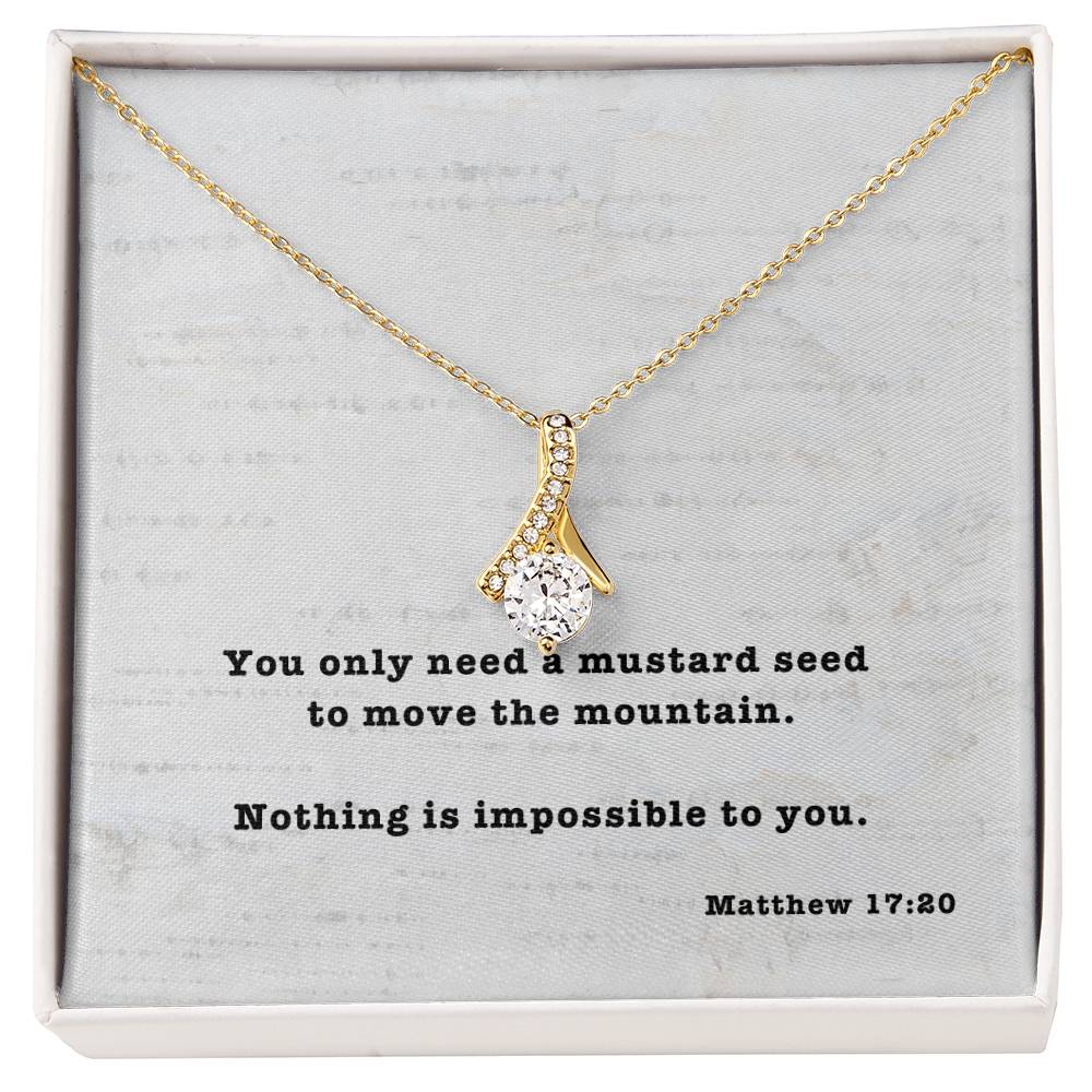 Mustard Seed Necklace, Encouragement gift, Faith necklace, Christian jewelry, Miscarriage gift, Inspirational, Cancer Support for Friend
