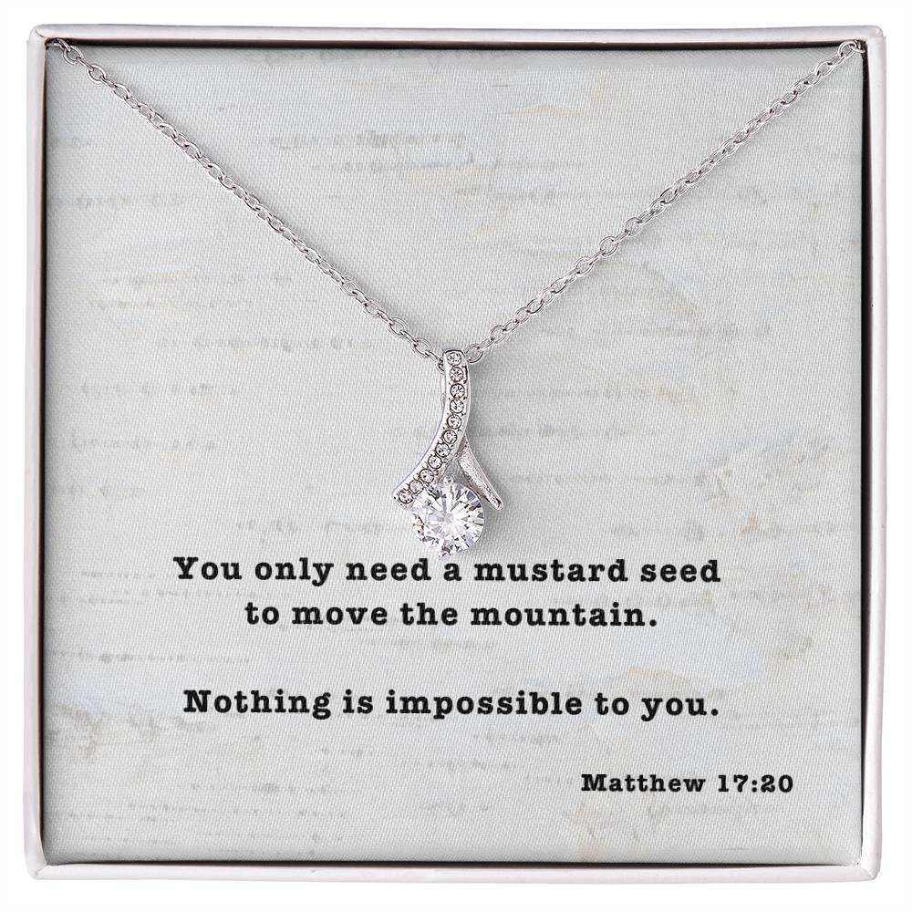 Mustard Seed Necklace, Encouragement gift, Faith necklace, Christian jewelry, Miscarriage gift, Inspirational, Cancer Support for Friend