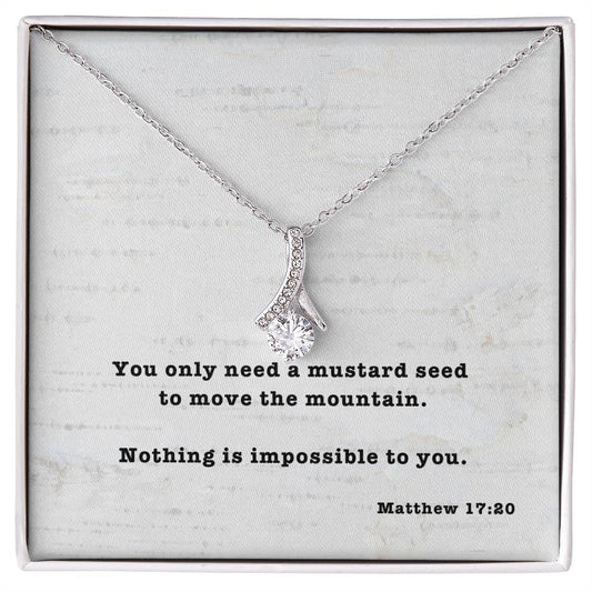 Mustard Seed Necklace, Encouragement gift, Faith necklace, Christian jewelry, Miscarriage gift, Inspirational, Cancer Support for Friend
