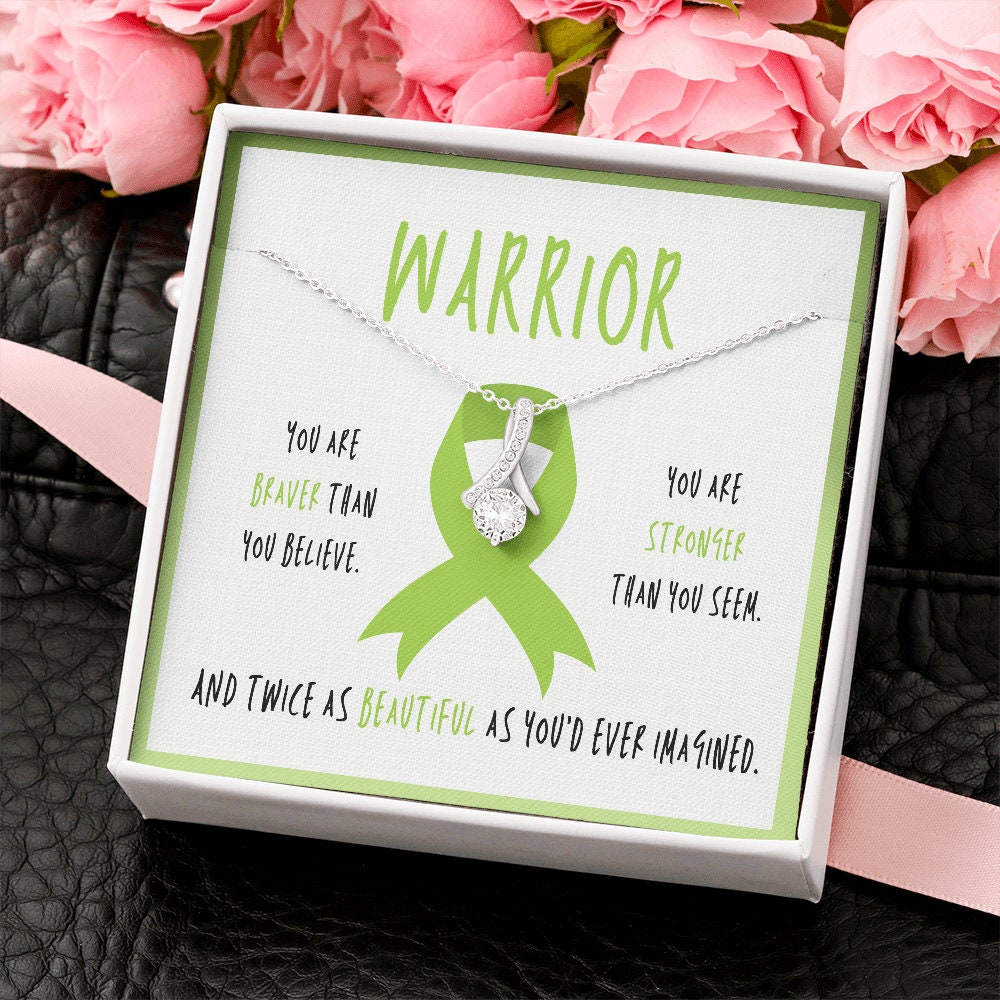 Muscular Dystrophy Warrior Ribbon Necklace Gift