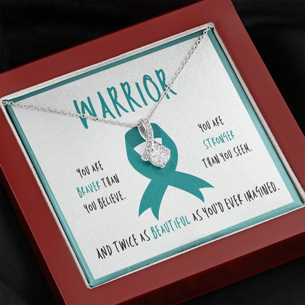 PTSD Warrior Ribbon Necklace Gift