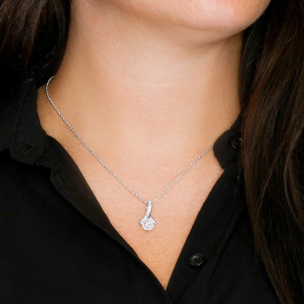 Osteosarcoma cancer survivor Ribbon Pendant Necklace Gift