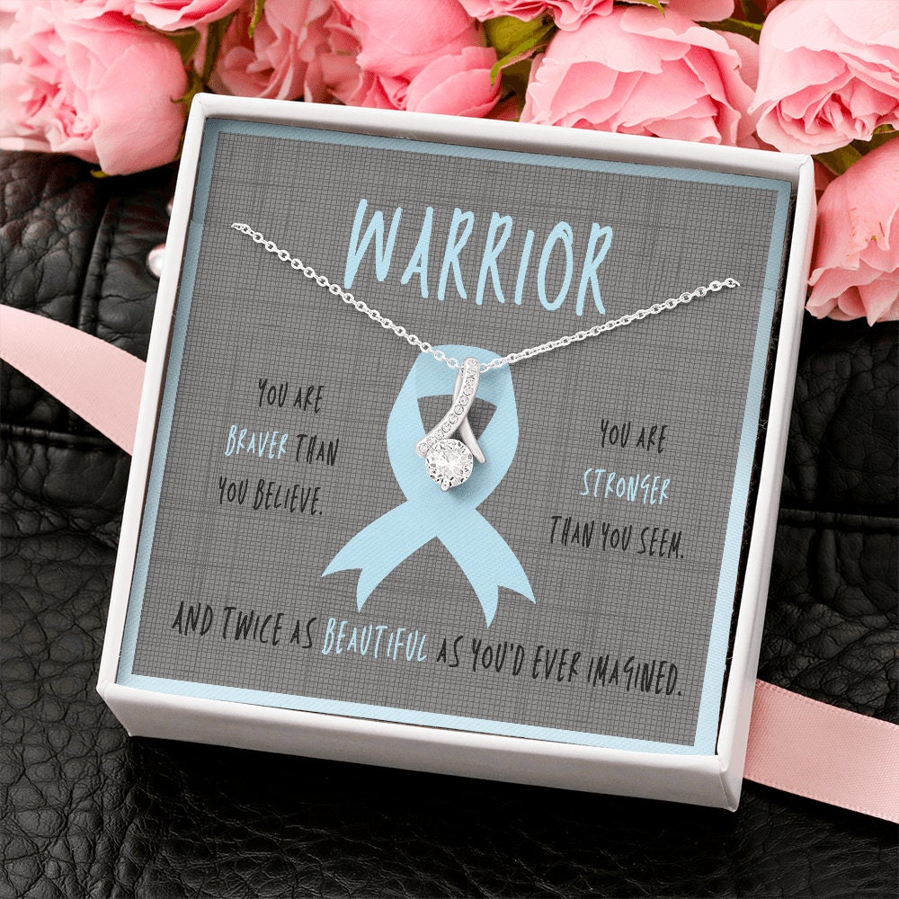 Graves Disease Warrior Ribbon Necklace Gift