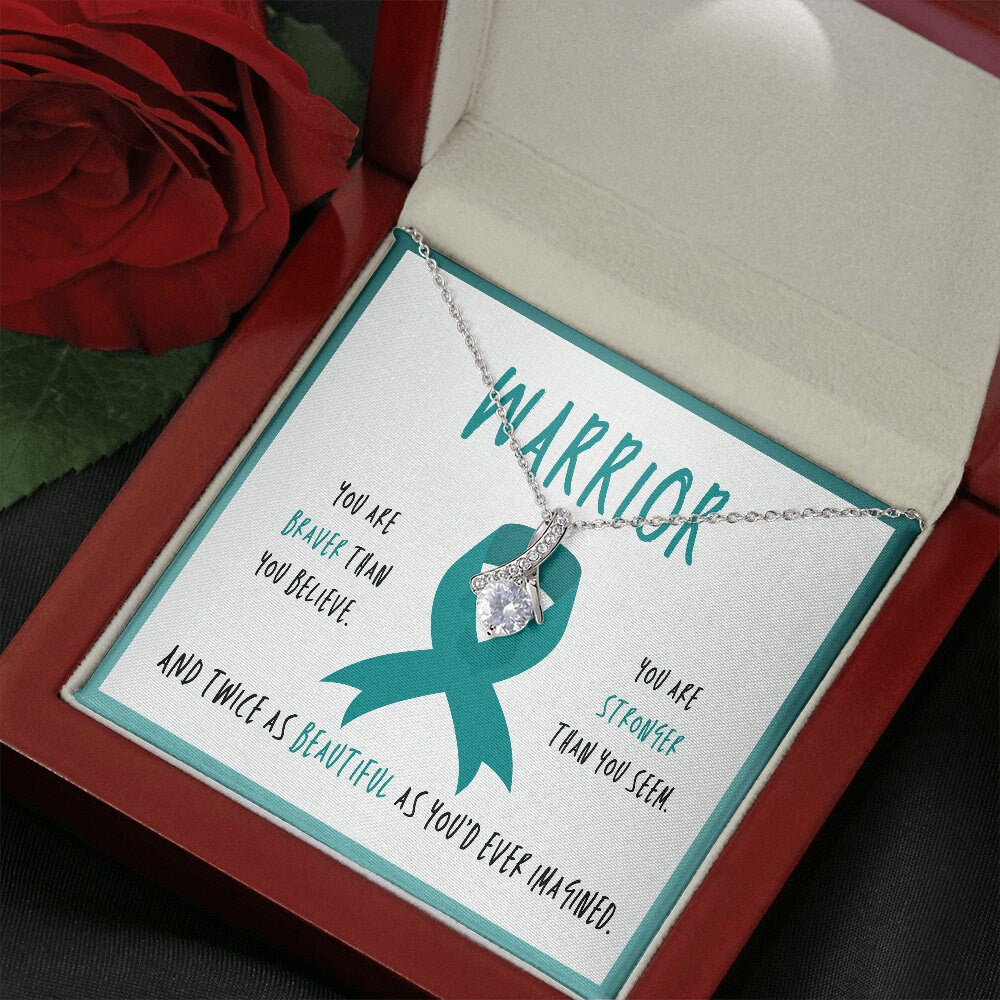 PTSD Warrior Ribbon Necklace Gift