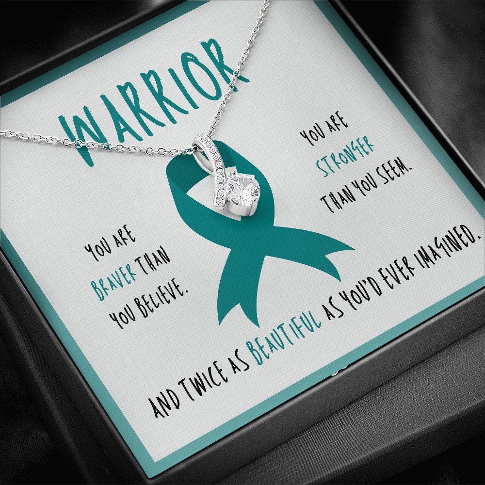 PTSD Warrior Ribbon Necklace Gift