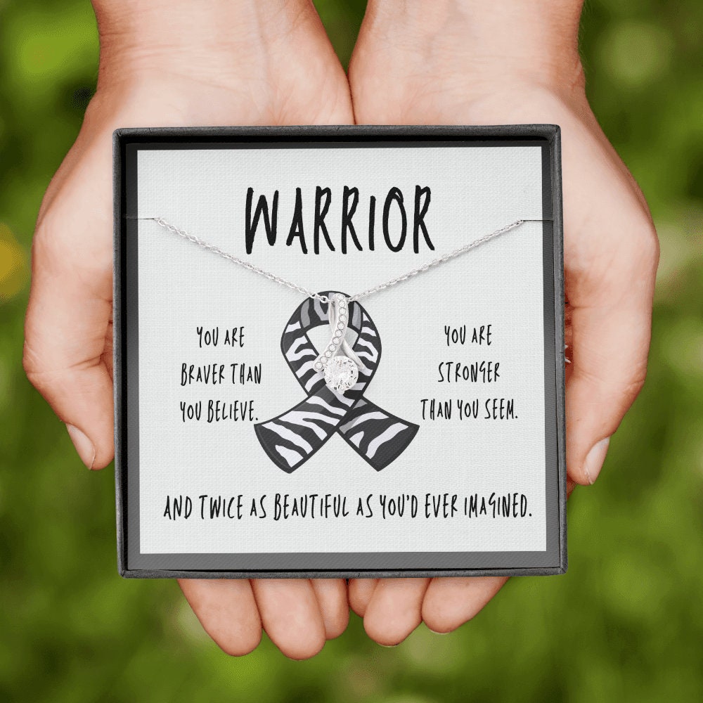 Carcinoid Cancer Warrior Ribbon Pendant Necklace Gift