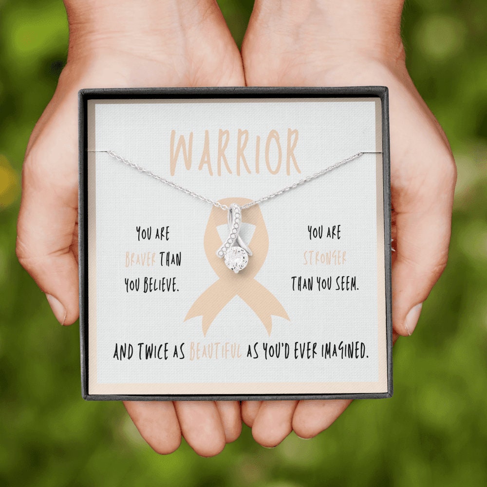 Uterine Cancer Warrior Necklace Gift
