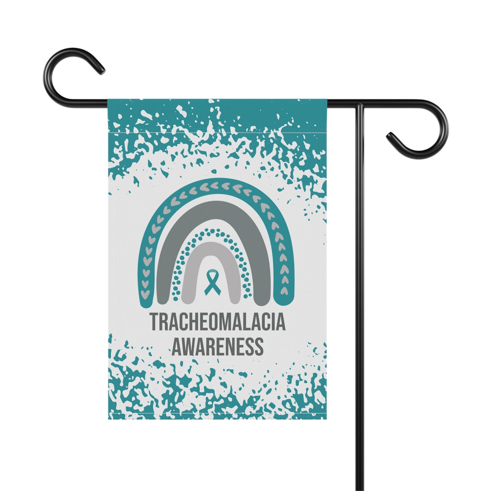 Tracheomalacia Awareness Garden Flag | Teal Awareness Ribbon | Tracheomalacia Support | Tracheomalacia Warrior | Advocate