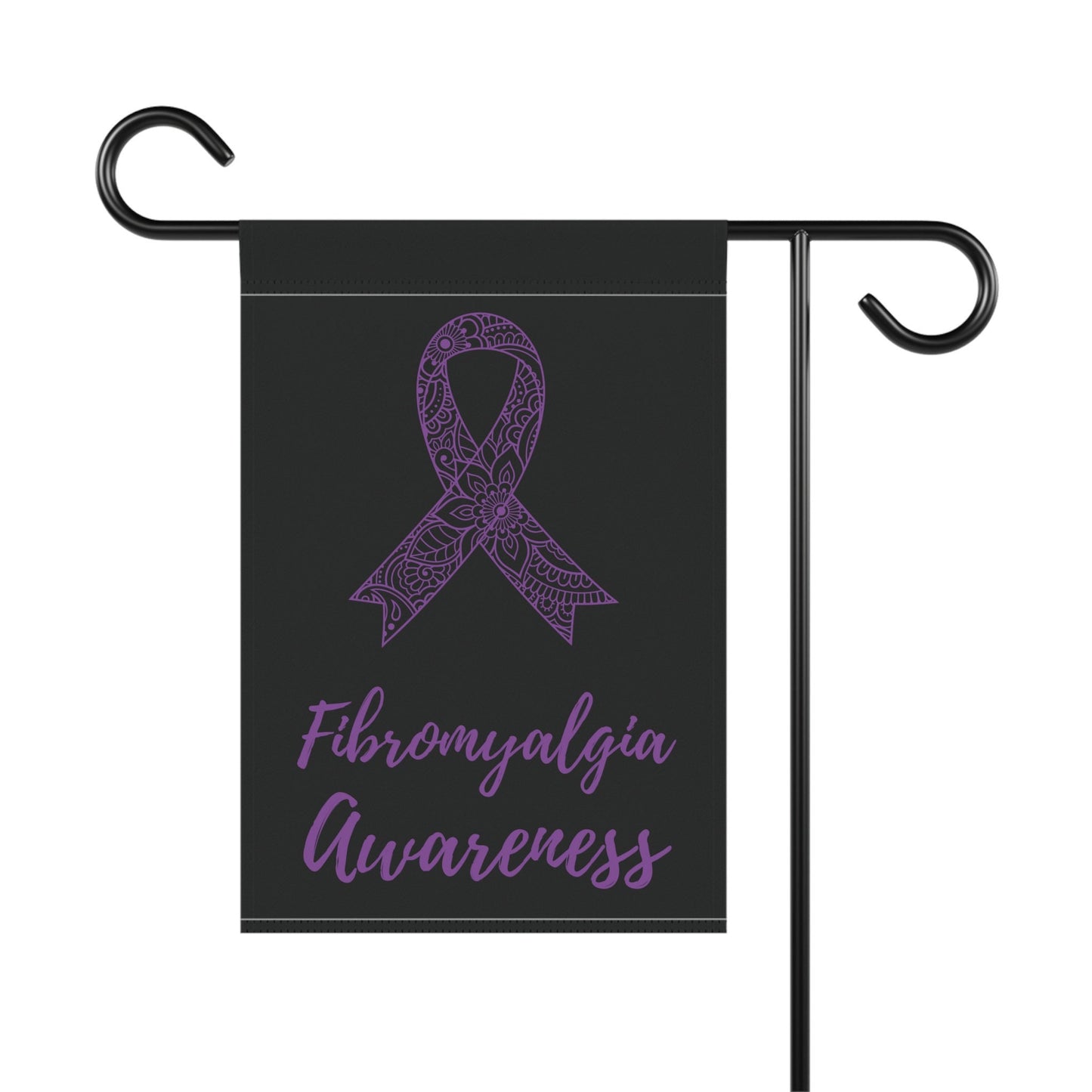 Fibromyalgia Awareness Garden Flag | Welcome Sign | New Home | Decorative House Banner | Purple Awareness Ribbon | Fibro Support