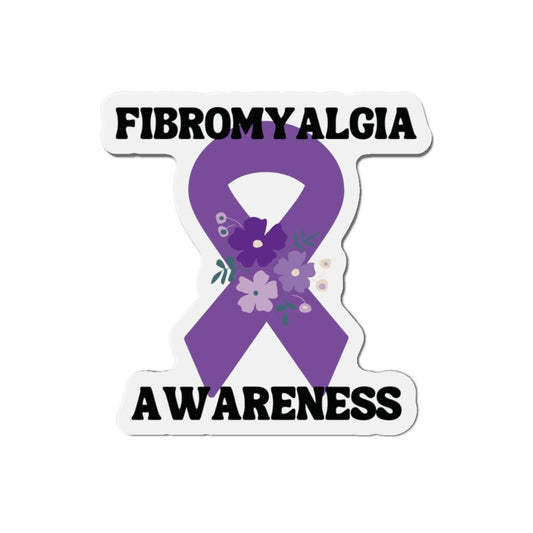 Fibromyalgia Awareness Magnet Purple Ribbon - Die-Cut Magnet - Purple Awareness Ribbon - Car Magnet - Rare Disease- Support