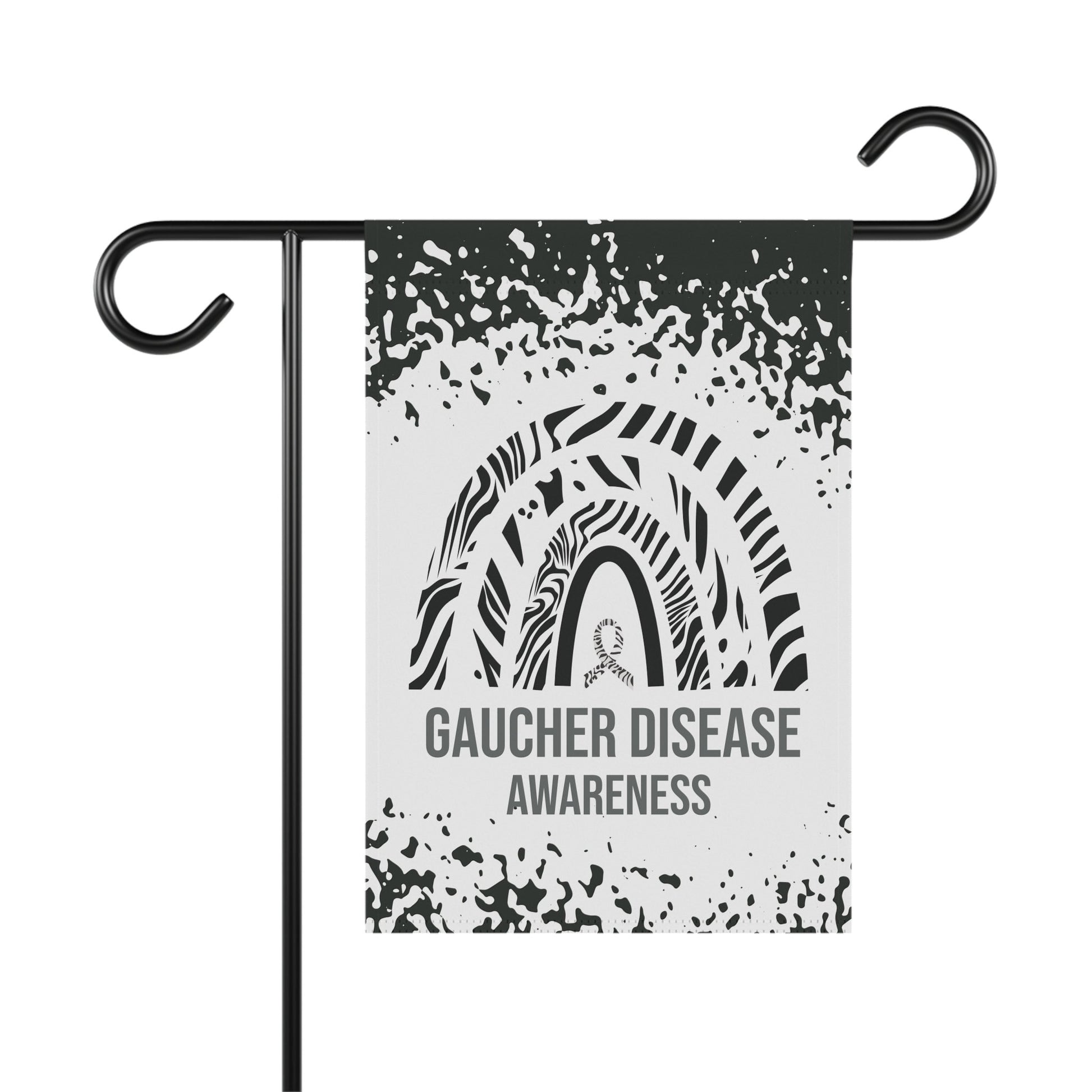 Gaucher Disease Awareness Garden Flag | Welcome Sign | New Home | Decorative House Banner | Zebra Awareness Ribbon | Rare Disease Support