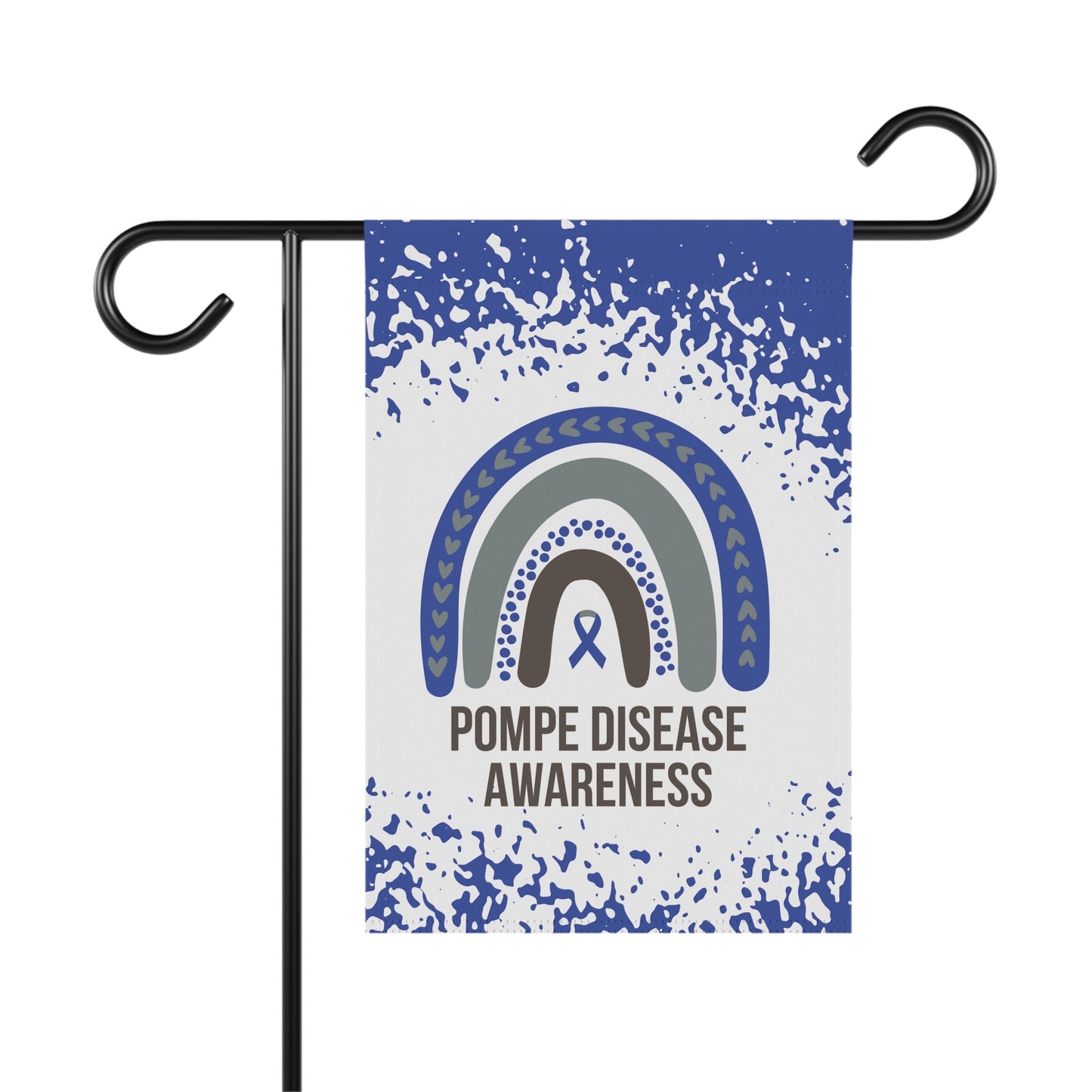 Pompe Disease Awareness Garden Flag | Welcome Sign | New Home | Decorative House Banner | Blue Awareness Ribbon | Support