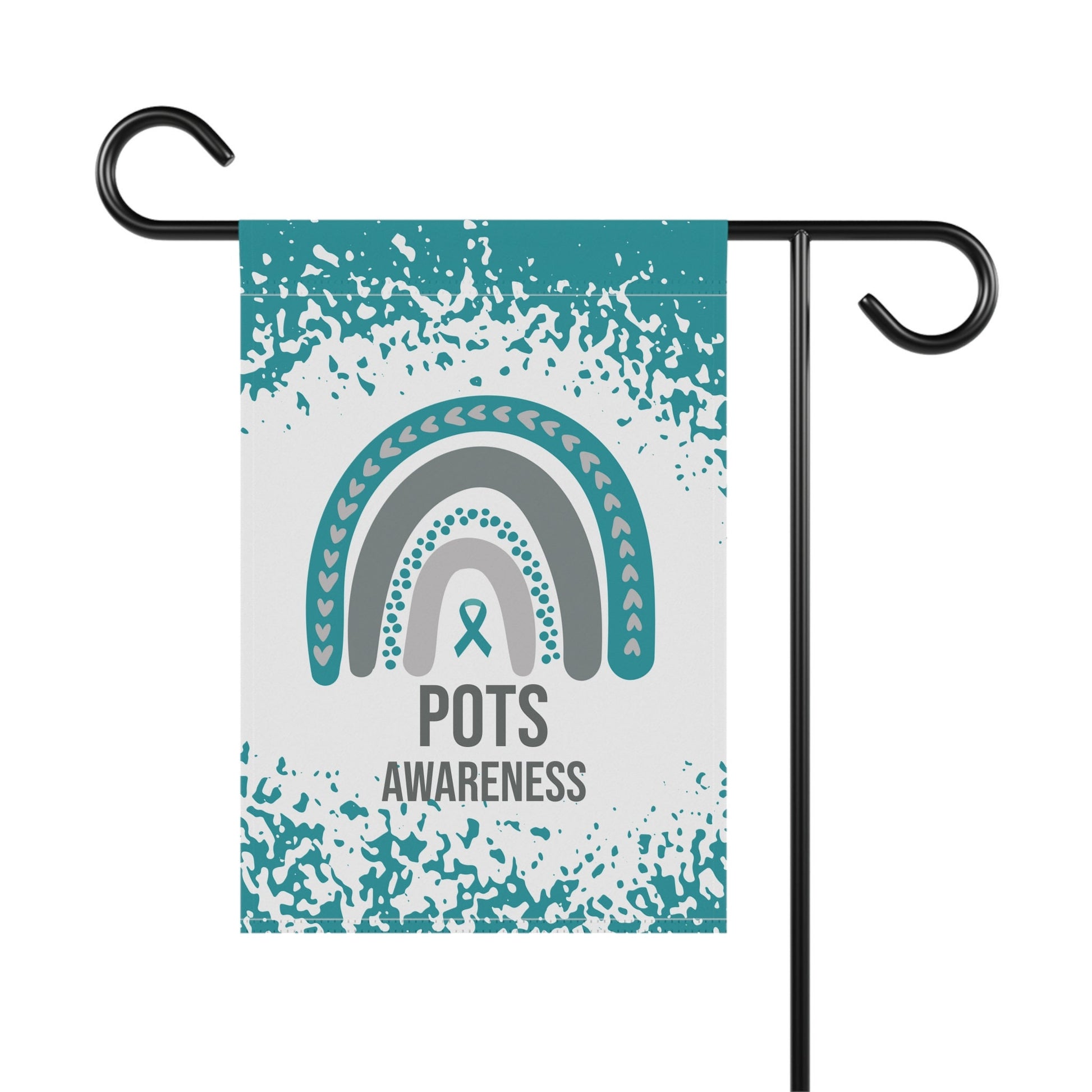 POTS Awareness Garden Flag | Welcome Sign | New Home | Decorative House Banner | Teal Awareness Ribbon | Support