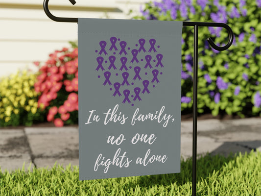 Pancreatic Cancer Awareness Garden Flag | Welcome Sign | New Home | Decorative House Banner | Purple Awareness Ribbon | Cancer Support